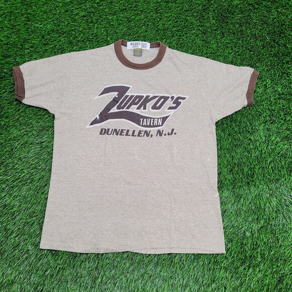Vintage Zupkos Tavern Ringer Shirt Womens Large 19x25 New-Jersey - Picture 1 of 14